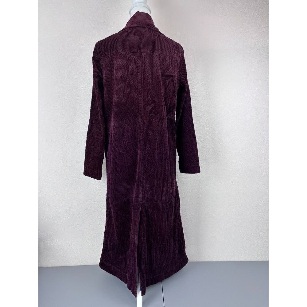 By Anthropologie women's‎ 4 dark maroon corduroy duster jacket gothic lined - Picture 13 of 15